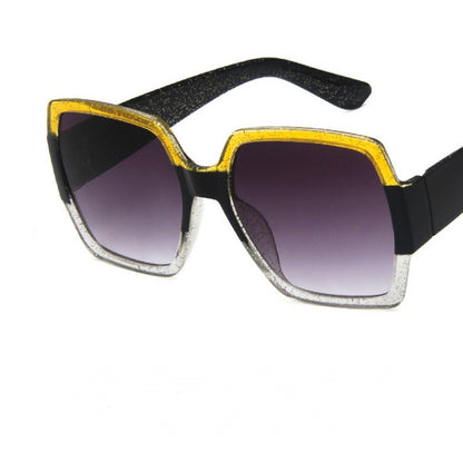 Bunte Glitzer Sonnenbrille Retro Statement