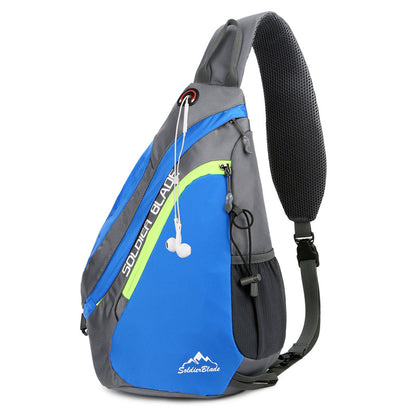 Lässige, wasserdichte Herren-Sport-Brusttasche aus Nylon, Crossbody-Tasche für Outdoor-Aktivitäten