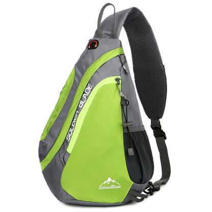 Lässige, wasserdichte Herren-Sport-Brusttasche aus Nylon, Crossbody-Tasche für Outdoor-Aktivitäten