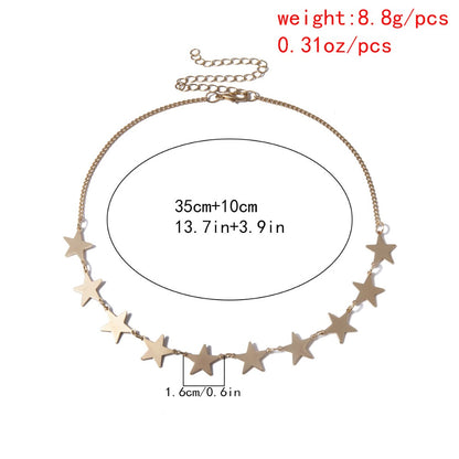 Vintage-Choker mit mehrlagigem Herzanhänger im Boho-Stil