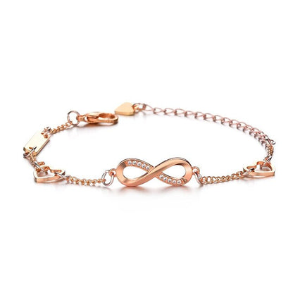 Verstellbares Zirkon Armband Acht Zeichen Damen Statement