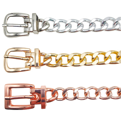 Retro-Halskette mit Gürtelschnallen-Anhänger, auffälliges Design