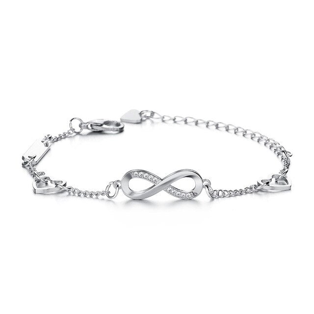 Verstellbares Zirkon Armband Acht Zeichen Damen Statement