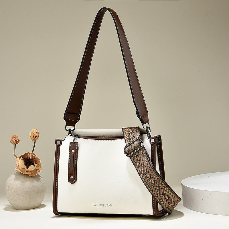 Modische Damen-Crossbody- und Schultertasche im Western-Stil, kleine quadratische Bucket-Bag