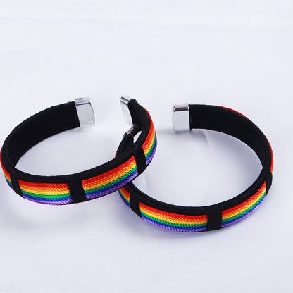 Regenbogen-Partnerarmband für Paare