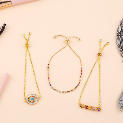 Zirkonarmband mit farbigen Kristallen