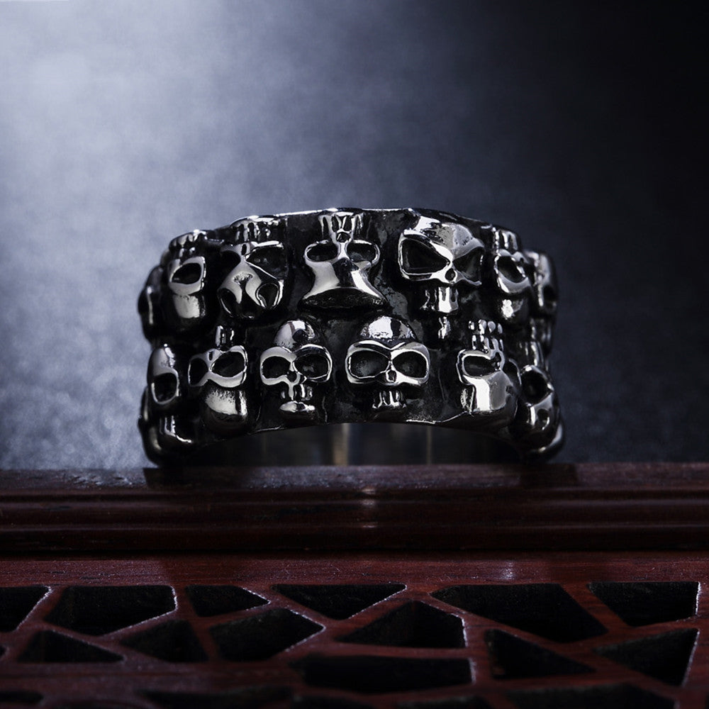 Extra breiter Herrenring aus Titanstahl im koreanischen Stil