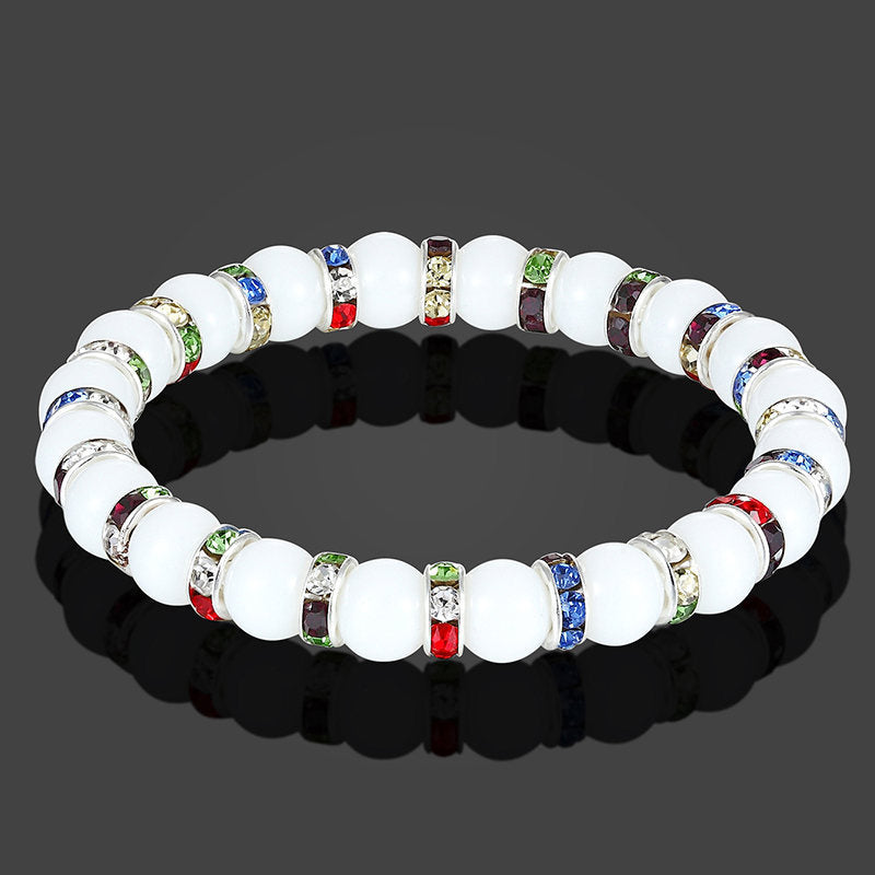 Beliebtes Yoga Perlenarmband Naturstein Statement