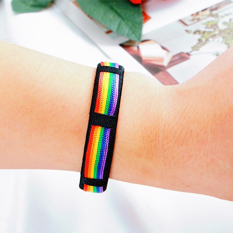 Regenbogen-Partnerarmband für Paare