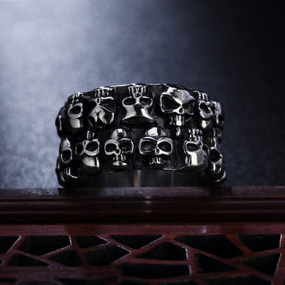 Extra breiter Herrenring aus Titanstahl im koreanischen Stil