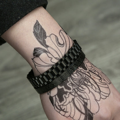 Punk bracelet made of titanium steel in Roman style, creative design