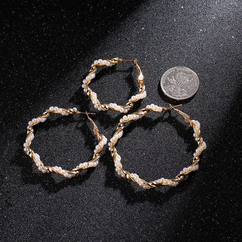 Metall-Perlenohrringe