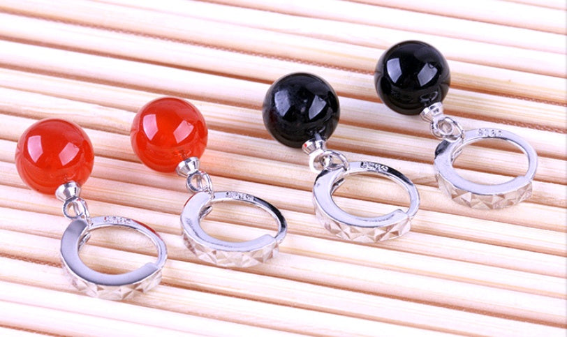 Modische Ohrstecker mit Achat, Schmuck-Ohrringe