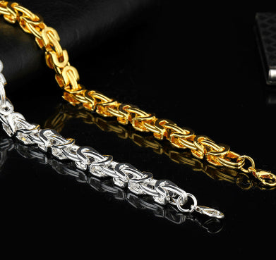 Goldfarbenes Herrenarmband (seitliches Design)