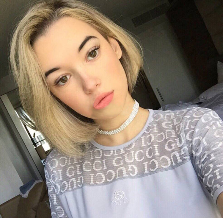 Trendige Damen-Halskette mit vollflächigem Strassbesatz aus Legierung