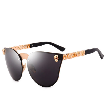 Totenkopf Metall Sonnenbrille Bold Statement