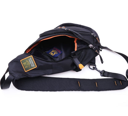 Herren-Sling-Rucksack aus Oxford-Gewebe, Schulter- und Brusttasche für Laptop, Trinkflasche, Reisen und Trekking
