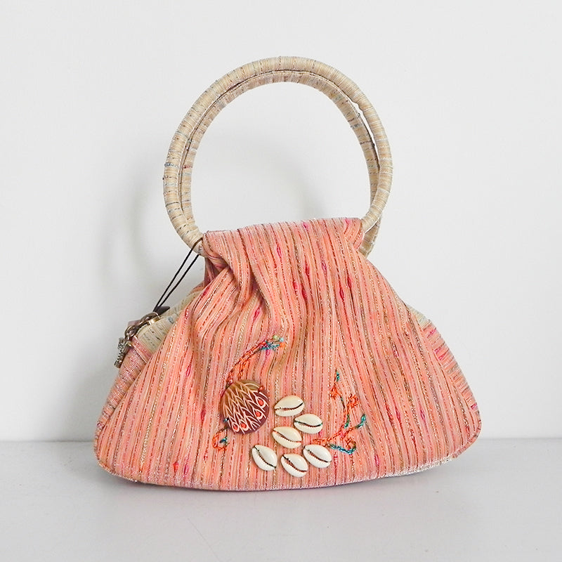 Handgefertigte Pfauen-Webtasche im ethnischen Stil