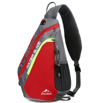 Lässige, wasserdichte Herren-Sport-Brusttasche aus Nylon, Crossbody-Tasche für Outdoor-Aktivitäten