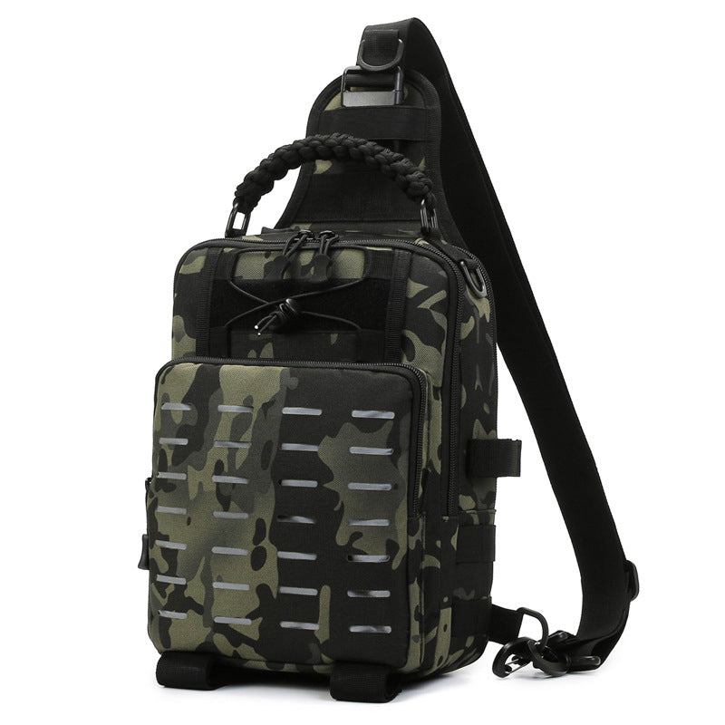 Crossbody-Gürteltasche und Rucksack für Angelruten, spezieller Ausrüstungsrucksack mit großem Stauraum