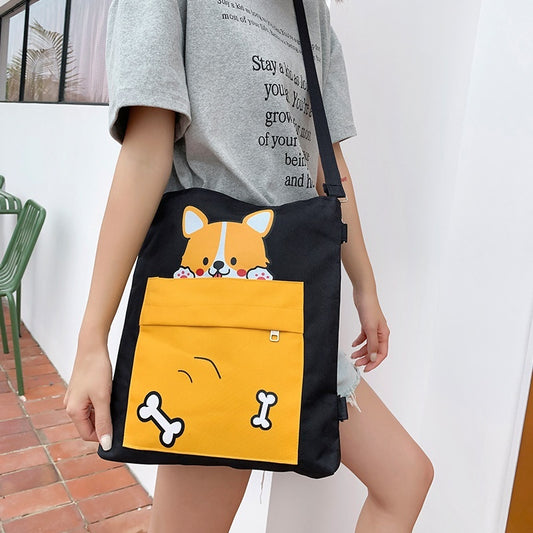 Damen-Tote-Bag aus Oxford-Gewebe, multifunktional, ideal für Studentinnen