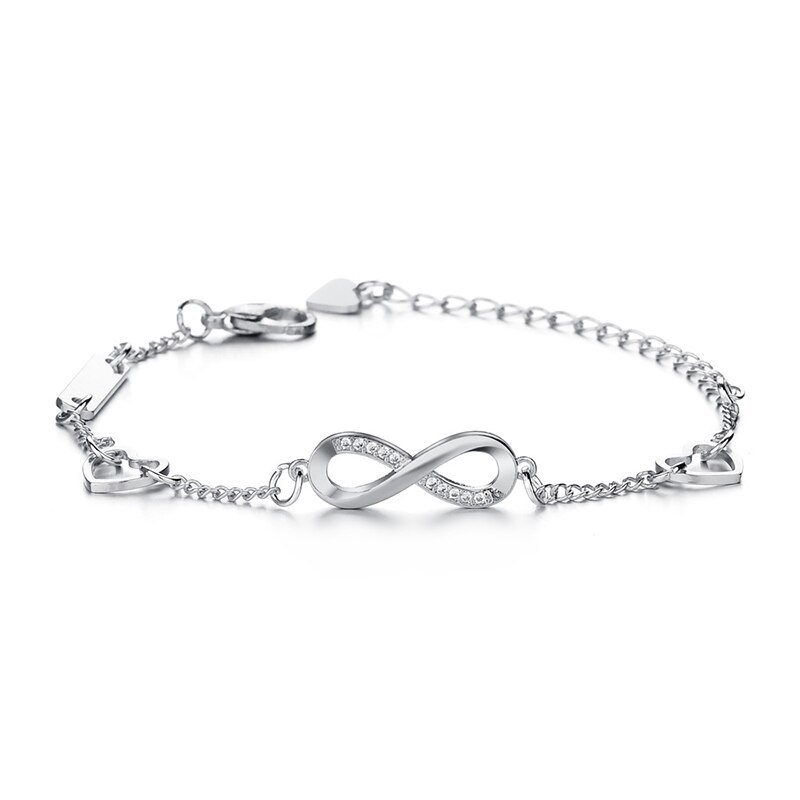 Verstellbares Zirkon Armband Acht Zeichen Damen Statement