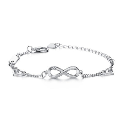Verstellbares Zirkon Armband Acht Zeichen Damen Statement
