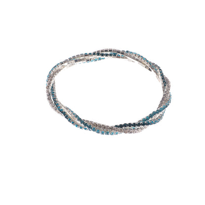 Dreireihiges Strass-Armband mit Kreuzmotiv für Mädchen