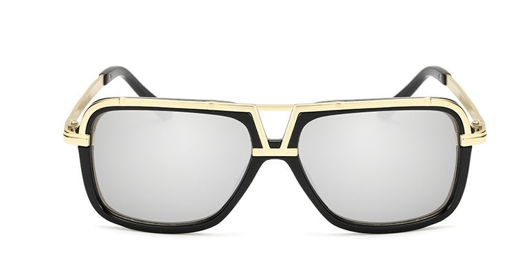 Herren Retro Sonnenbrille Oversize Frosch Statement
