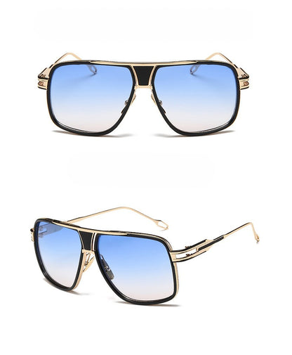 Herren Designer Sonnenbrille Eckig Polarisiert Statement