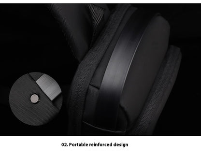 Herren-Sport-Crossbody-Umhängetasche mit USB-Ladeanschluss