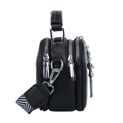 Fashionable, versatile women's shoulder bag with patchwork design, small square bag