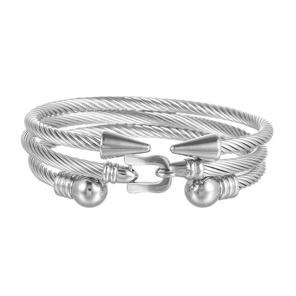 Punk bracelet made of titanium steel in Roman style, creative design