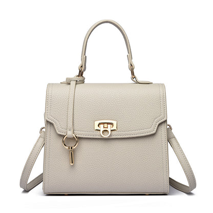 Solid color women's casual handbag with large capacity, crossbody bag