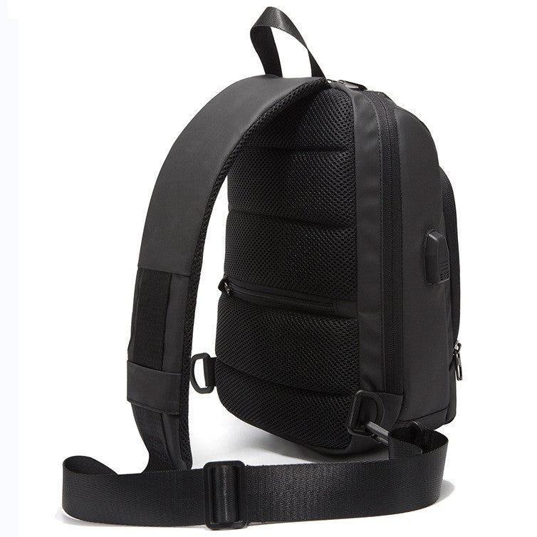 Hochwertige Herren-Brusttasche mit Diebstahlschutz und Zahlenschloss, Schulter- und Crossbody-Tasche mit USB-Ladefunktion, Reise-Messenger für kurze Sommertrips, Unisex
