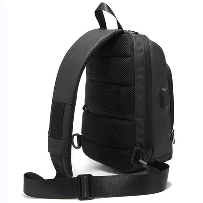 Hochwertige Herren-Brusttasche mit Diebstahlschutz und Zahlenschloss, Schulter- und Crossbody-Tasche mit USB-Ladefunktion, Reise-Messenger für kurze Sommertrips, Unisex