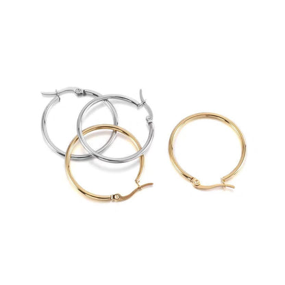 Große spiralförmige Creolen aus 316L Edelstahl