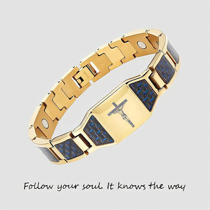 Armband aus Titanstahl, Kupferarmband mit Magnetfunktion