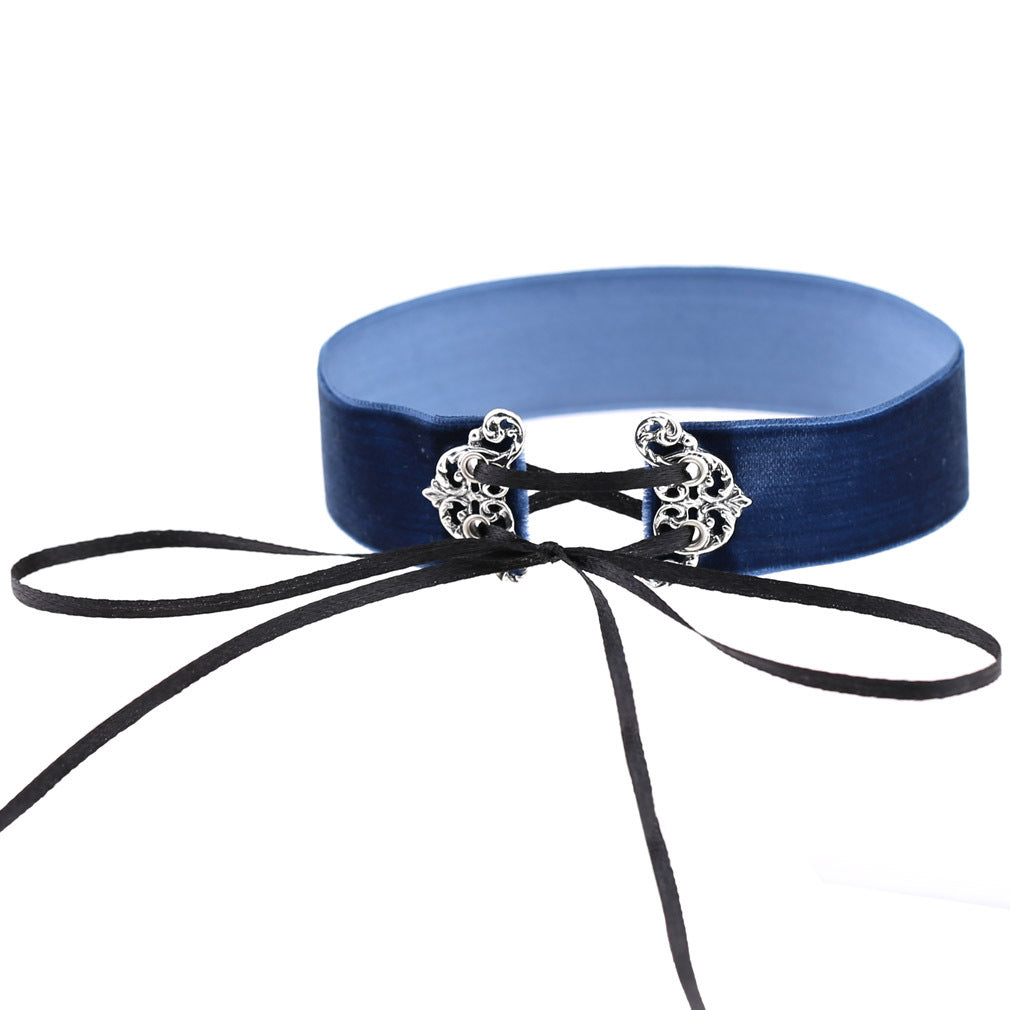 Modischer Damen-Choker aus Legierung mit Samt