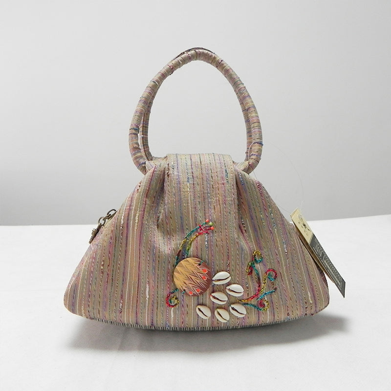 Handgefertigte Pfauen-Webtasche im ethnischen Stil