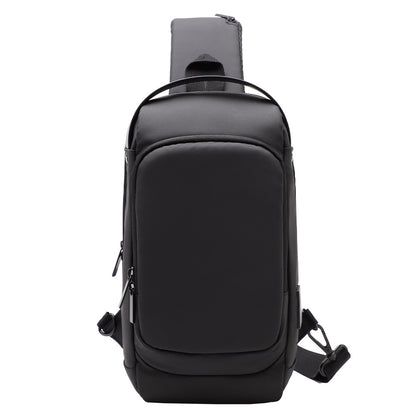 Herren-Sport-Crossbody-Umhängetasche mit USB-Ladeanschluss
