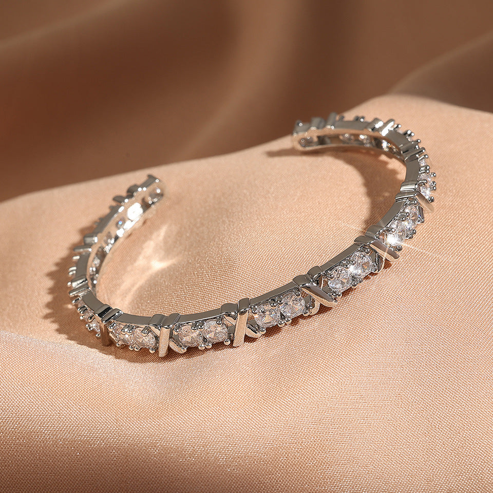 Modisches Armband mit Zirkon-Einlage für Damen und Herren