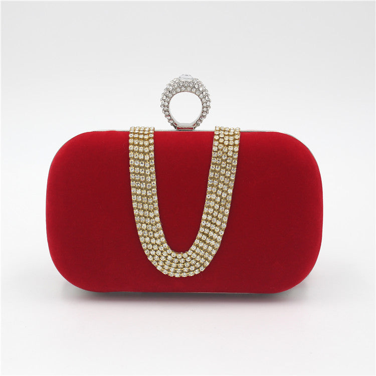 Velvet evening bag with gemstones, elegant clutch for women, bridal and evening bag