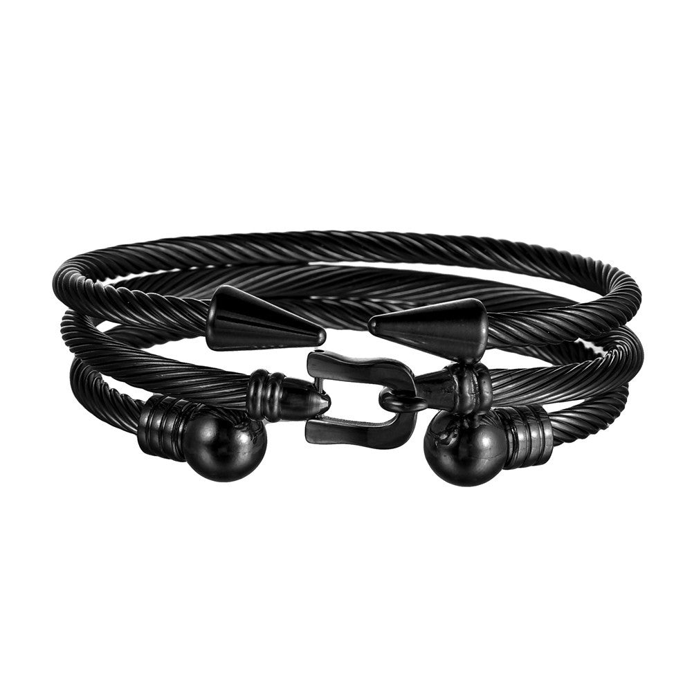 Punk bracelet made of titanium steel in Roman style, creative design