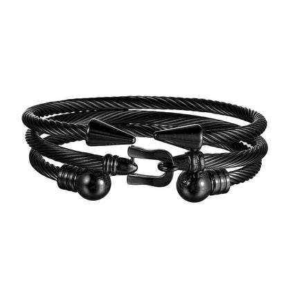 Punk bracelet made of titanium steel in Roman style, creative design