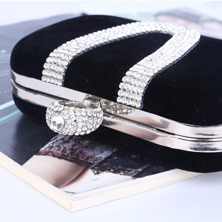 Velvet evening bag with gemstones, elegant clutch for women, bridal and evening bag