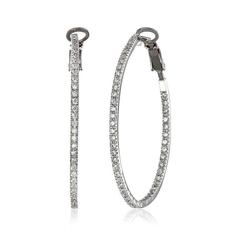 Auffällige Oversize-Kristallohrringe für Damen (Paar)