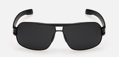 Herren Sonnenbrille Metall Eckig Polarisiert Statement