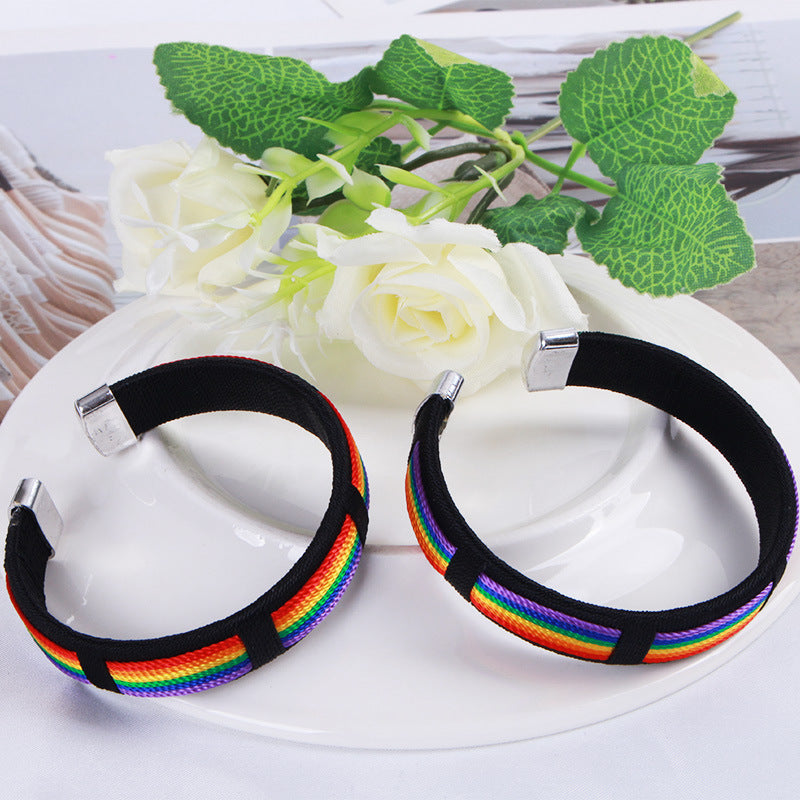 Regenbogen-Partnerarmband für Paare