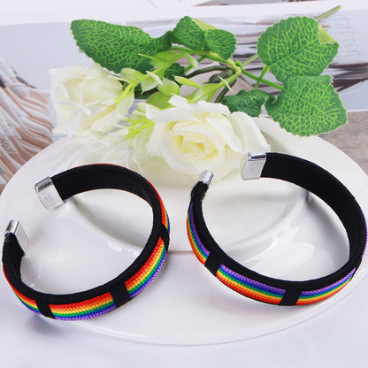 Regenbogen-Partnerarmband für Paare